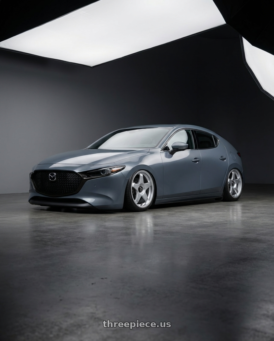 2023 Mazda Mazda3 Turbo with fifteen52 CHICANE 5x114.3 / 5x100 18x8.5 +35 SPEED SILVER (GLOSS SILVER) wheels