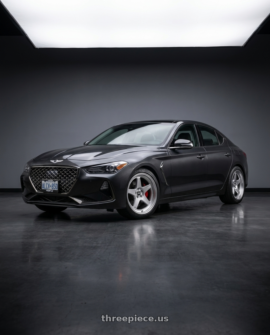 2019 Genesis G70 with ESR Wheels CR SERIES CR5 5x100 18x8.5 +30 Hyper Silver wheels