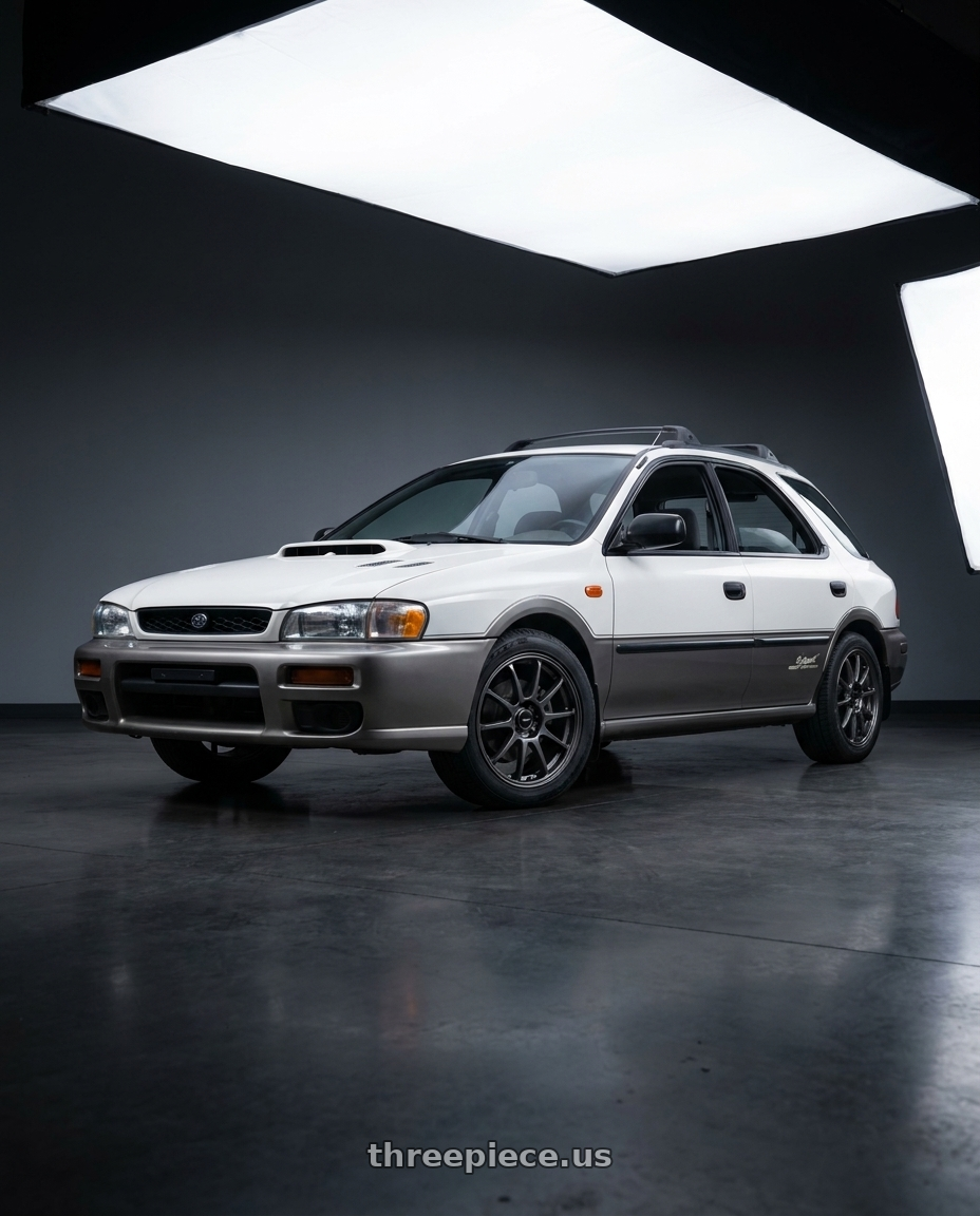 1997 subaru impreza outback sport with Enkei PX-10 5x100 16x7+45 Matte Gunmetal wheels