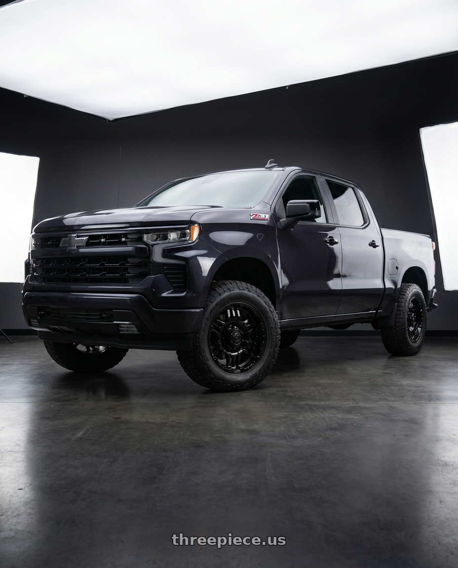2023 Chevrolet Silverado 1500 with Gear Off Road 713B 6x139.7 20x9 +10 Gloss Black wheels