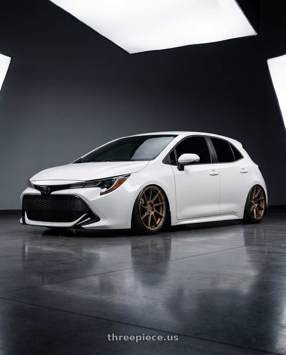 2023 Toyota Corolla Hatchback with Aodhan AH09 5x114.3 18x9.5 +35 Matte Bronze wheels