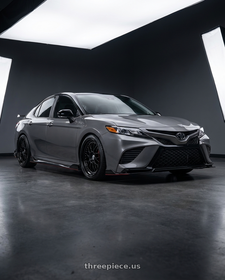 2024 Toyota Camry TRD underground with Work Meister M1 3p 4x100 16x10.5+0 W Disk Black wheels