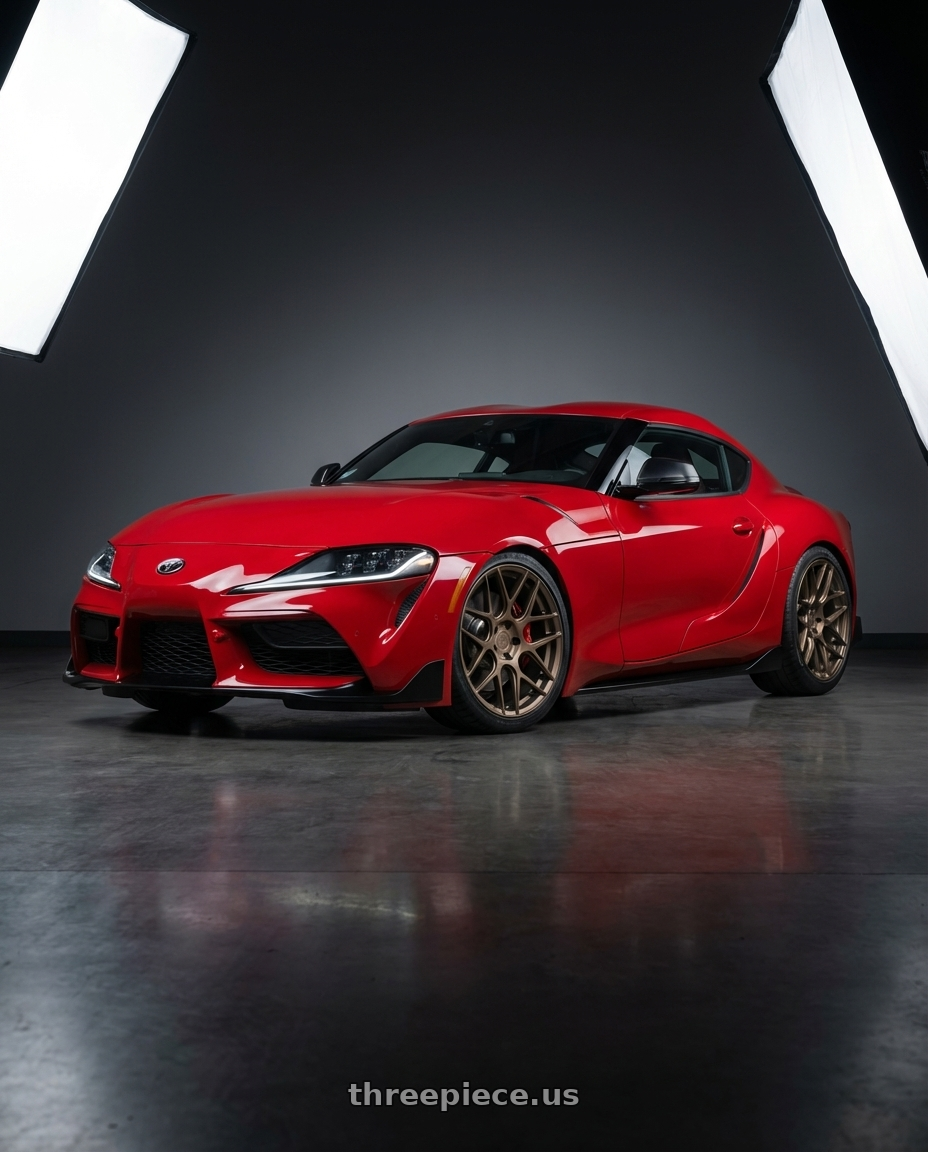 2023 Toyota GR Supra with Aodhan AFF2 5x112 19x8.5+35 Matte Bronze wheels