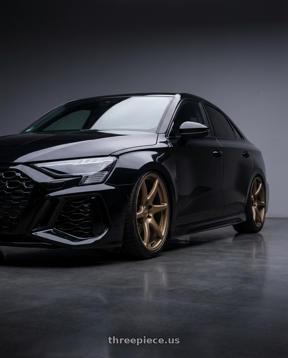 2022 Audi RS3 8Y with Kansei K11B Tandem 5X112 19x10.5 22 Bronze wheels