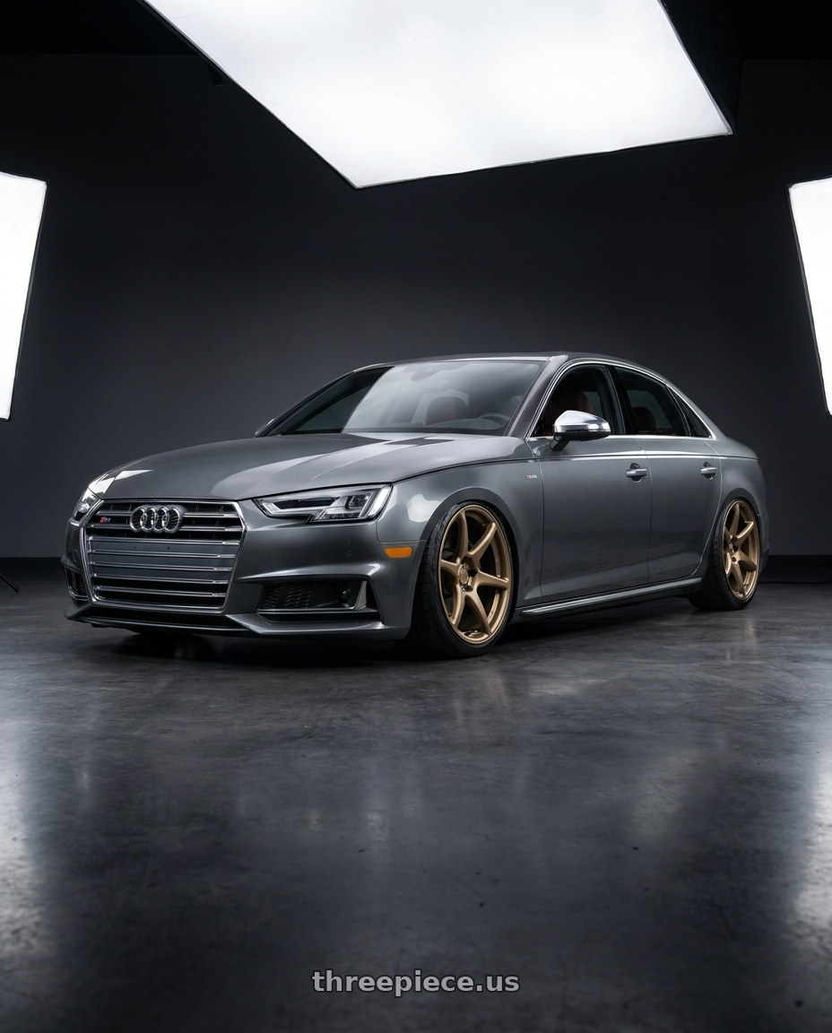2023 Audi S4 B9 with Kansei K11B Tandem 5X112 19x10.5 22 Bronze wheels