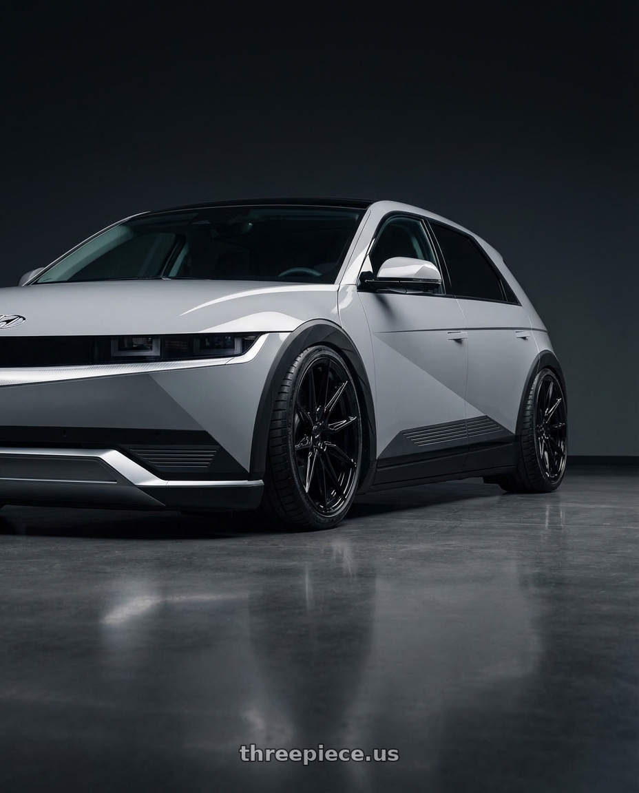 2024 Hyundai Ioniq 5 N with Vossen x Novitec NF11 21x9.5in - 5x114.3 BP - ET38 - Gloss Black Ferrari 296 Front Wheel - F-AFP-553-F01-C25 wheels