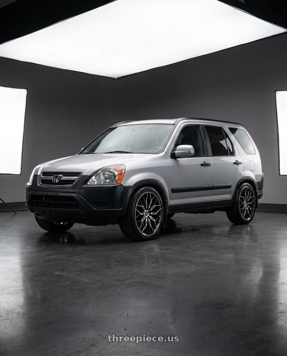 2002 Honda crv with Spec-1 SP-57 5x114.3/5x120 17x7.5 +42 Gloss Black & Machined wheels