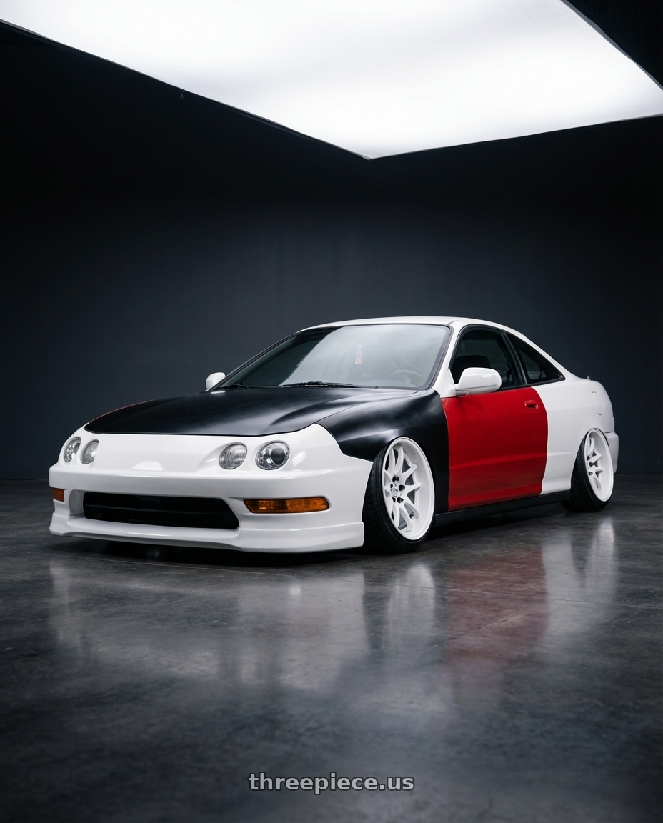 1994 Acura integra type r  with Work Cr 2P 4x100 17x9.5 +45 Gloss White wheels