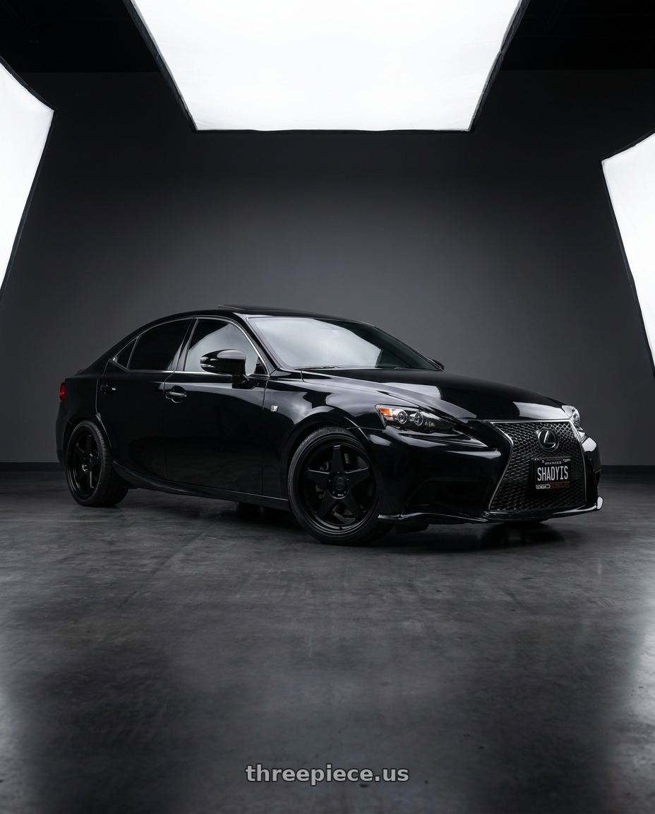 2015 Lexus is250 with KATANA RACING KR03 5x114.3 18x8 +40 Glossy Black wheels