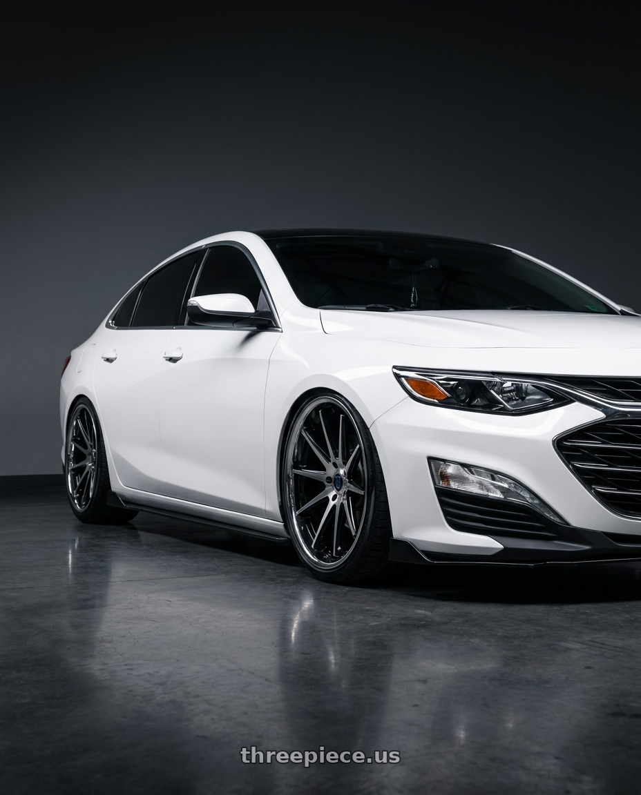 2020 Chevy Malibu with Rohana RFC10 5x114.3 20x9+35 Machine Black/Chrome Lip wheels