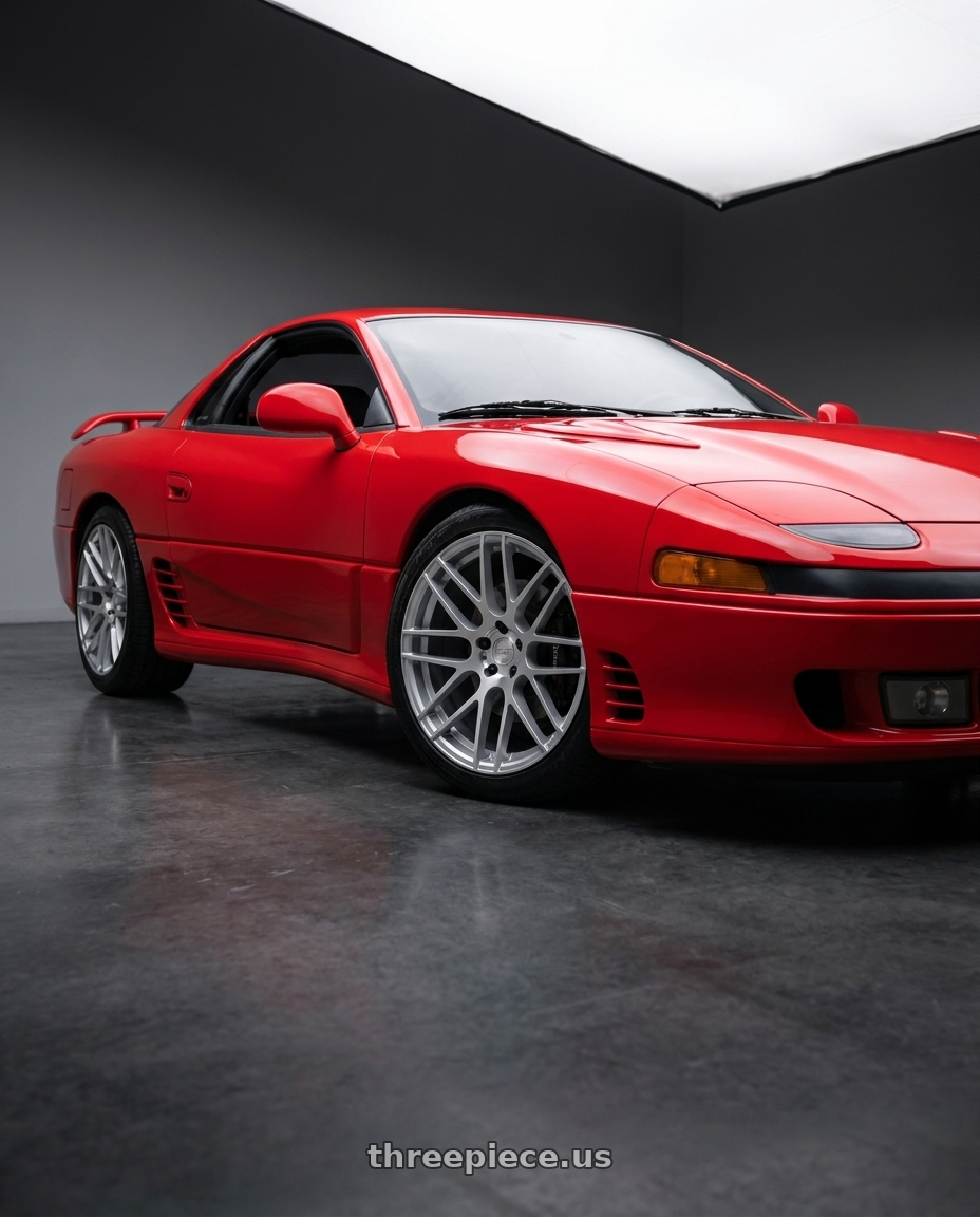 1993 Mitsubishi 3000gt vr4 with MRR GF7 5x114.3 19x8.5  +35 Silver Machine Face wheels