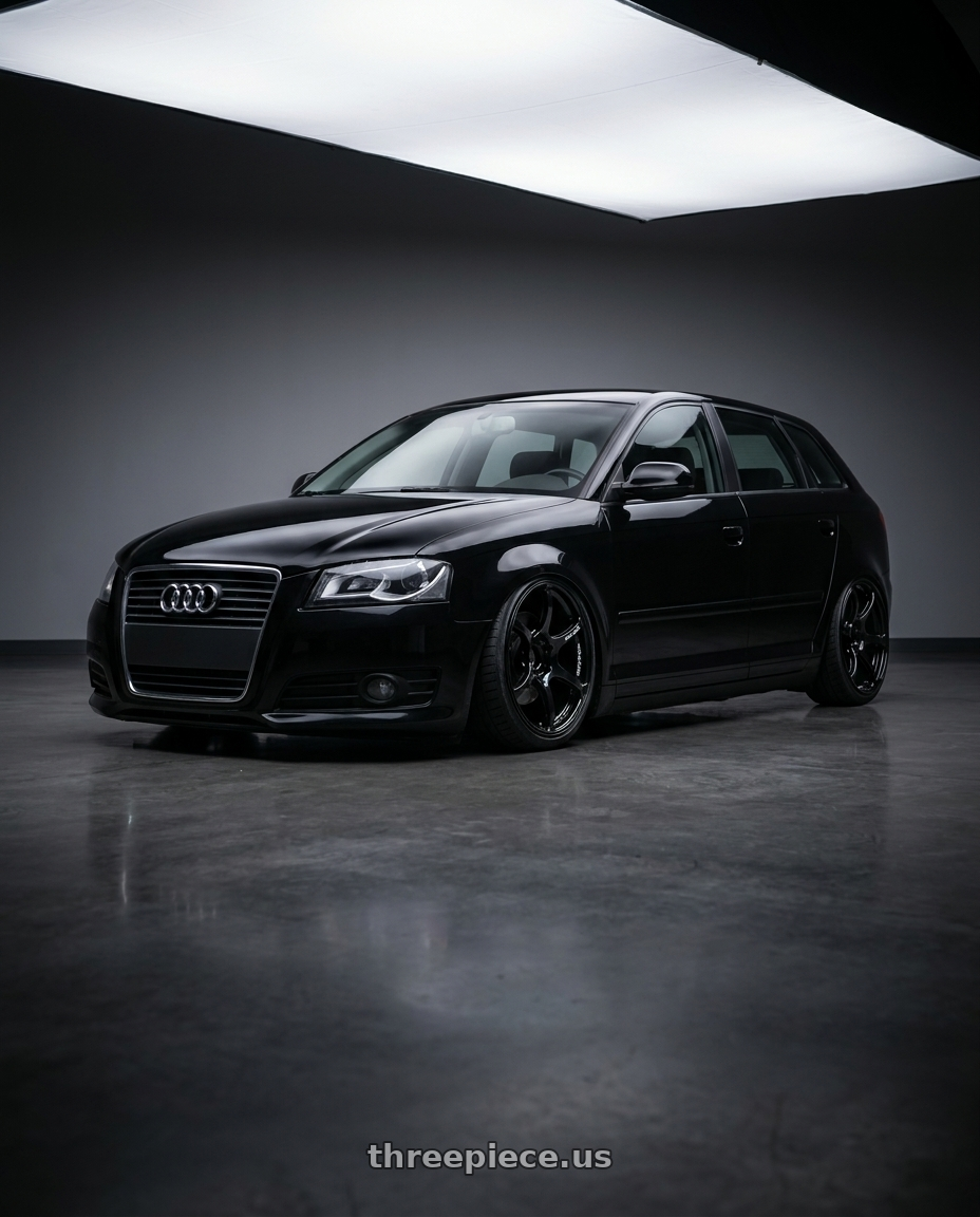 2012 Audi A3 8P with Advan RGIII 5x112 18x8+42 Gloss Black wheels