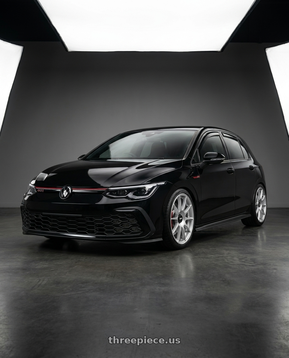 2024 Golf GTI with Rotiform 1PC R170 DTM 5X112/5X120 18X8.5 +35 SILVER wheels