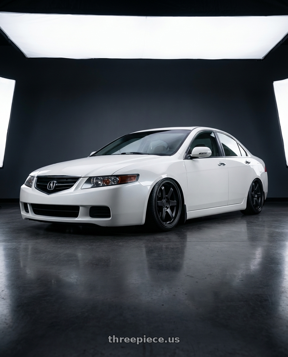 2005 Acura tsx with KATANA RACING KR08 5x114.3 18x8 +40 Matte Black wheels