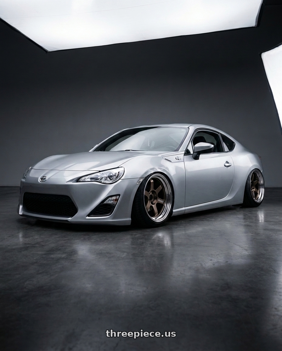 2013 Scion FR-S 10 Series with Volk Racing TE37V SPEC-SR 5x100 18x10-25 Shining Bronze Metal / FDMC wheels