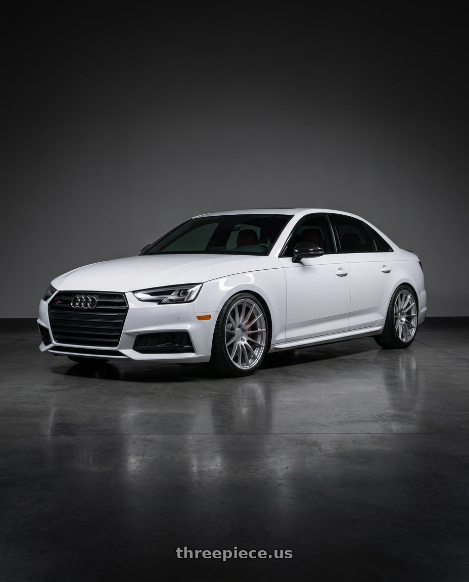 2019 Audi S4 with Enkei RS05-RR 5x114.3 18x11+16 Sparkle Silver wheels