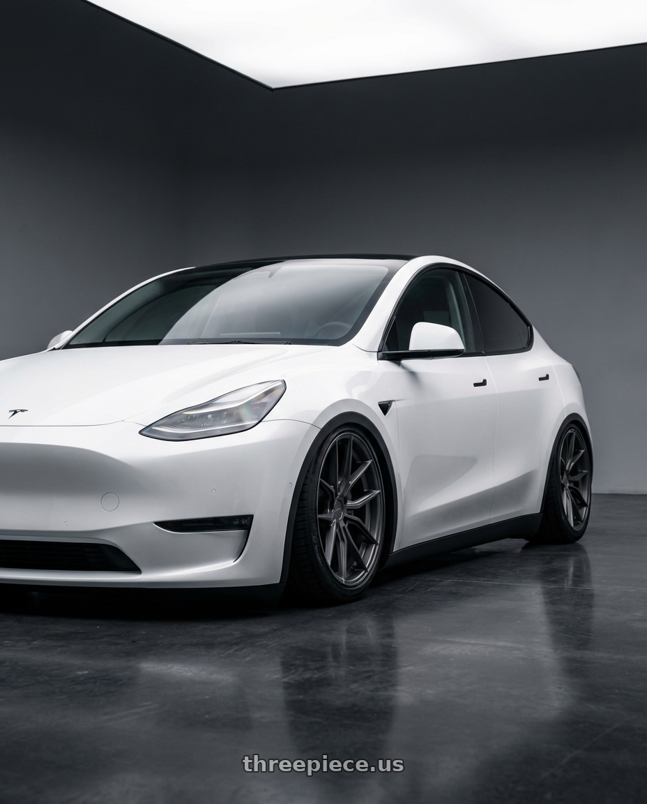 2024 Tesla Model Y with Niche 1PC M116 MISANO 5X114.3 20X10 +40 MATTE GUN METAL wheels