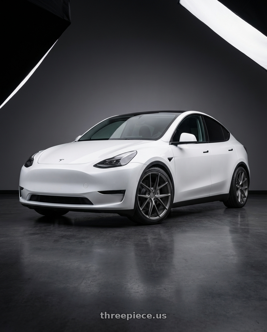 2024 Tesla Model Y with Niche 1PC M116 MISANO 5X114.3 20X10.5 +30 MATTE GUN METAL wheels