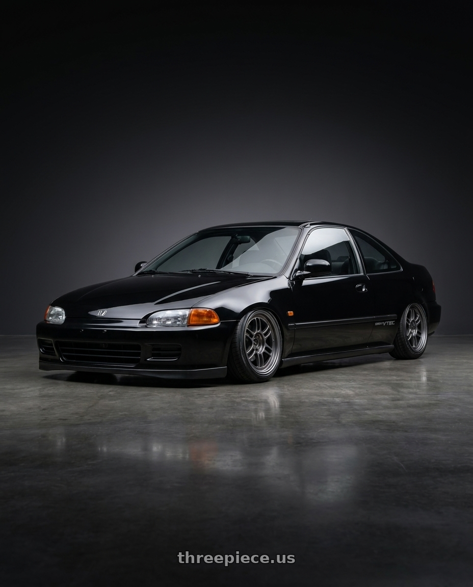 1992 Honda civic EX with Enkei RPF1 4x100 15x8+28 Gunmetal wheels