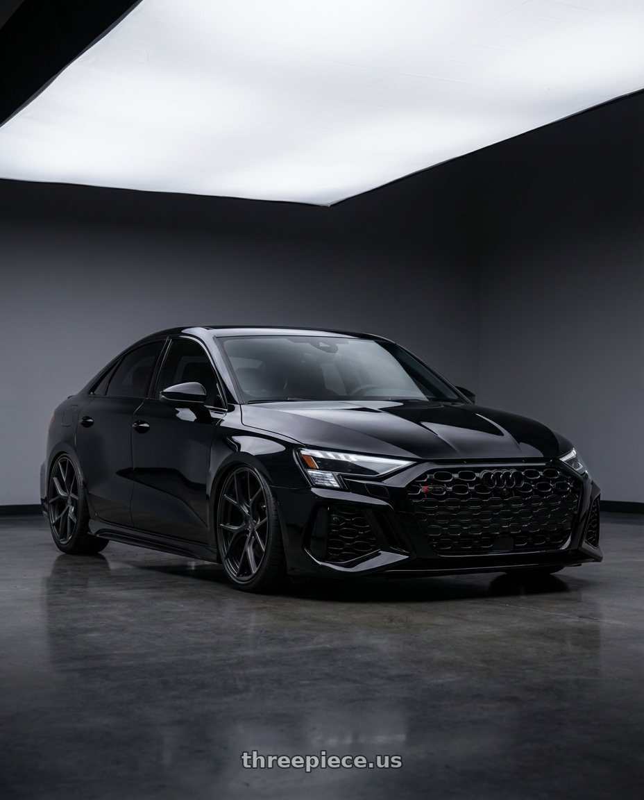 2022 Audi RS3 8Y with Aodhan AFF2 5x112 19x8.5+35 Matte Black wheels