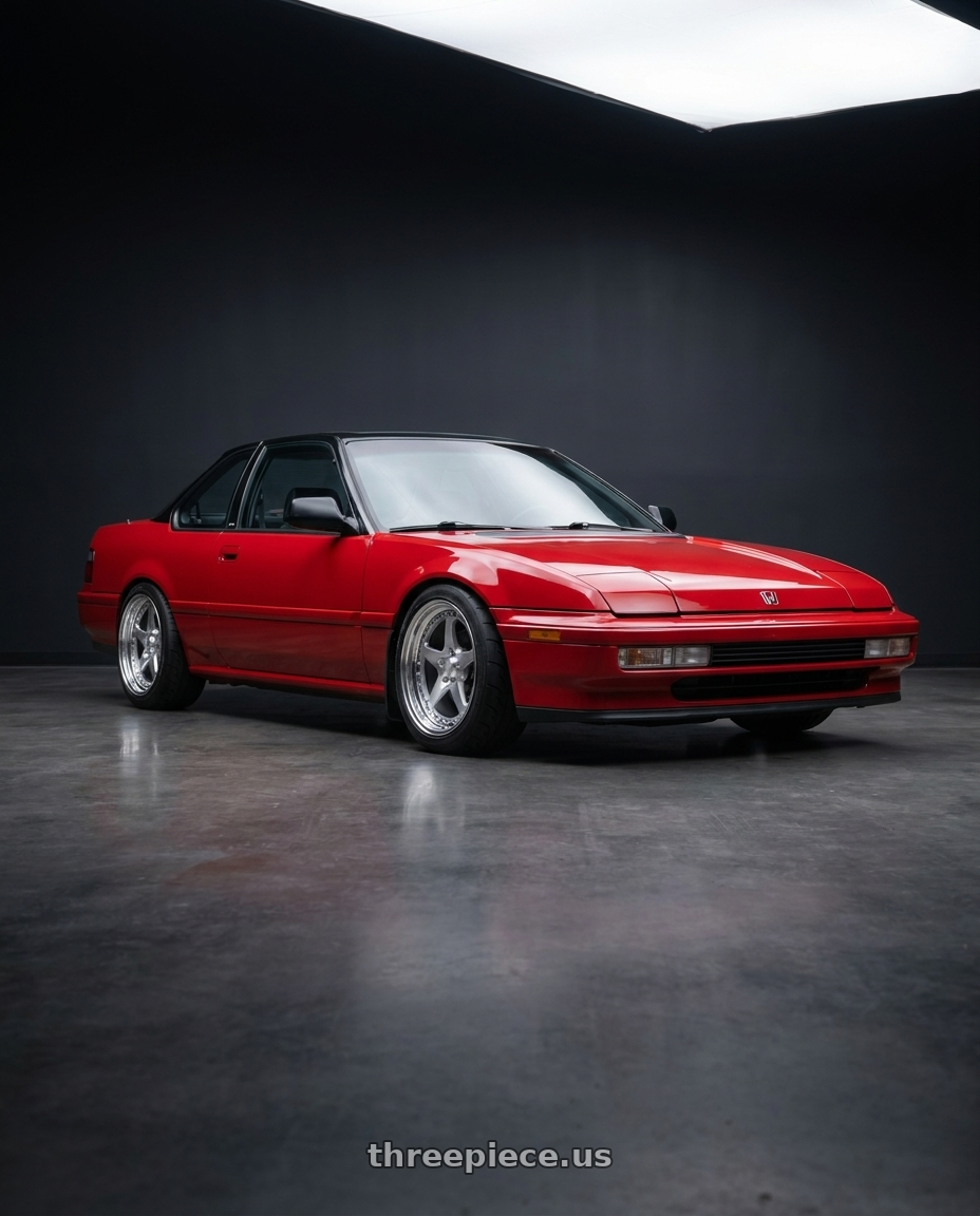 1991 Honda prelude with CCW SA50 4x100 16x7 +25 Polished wheels