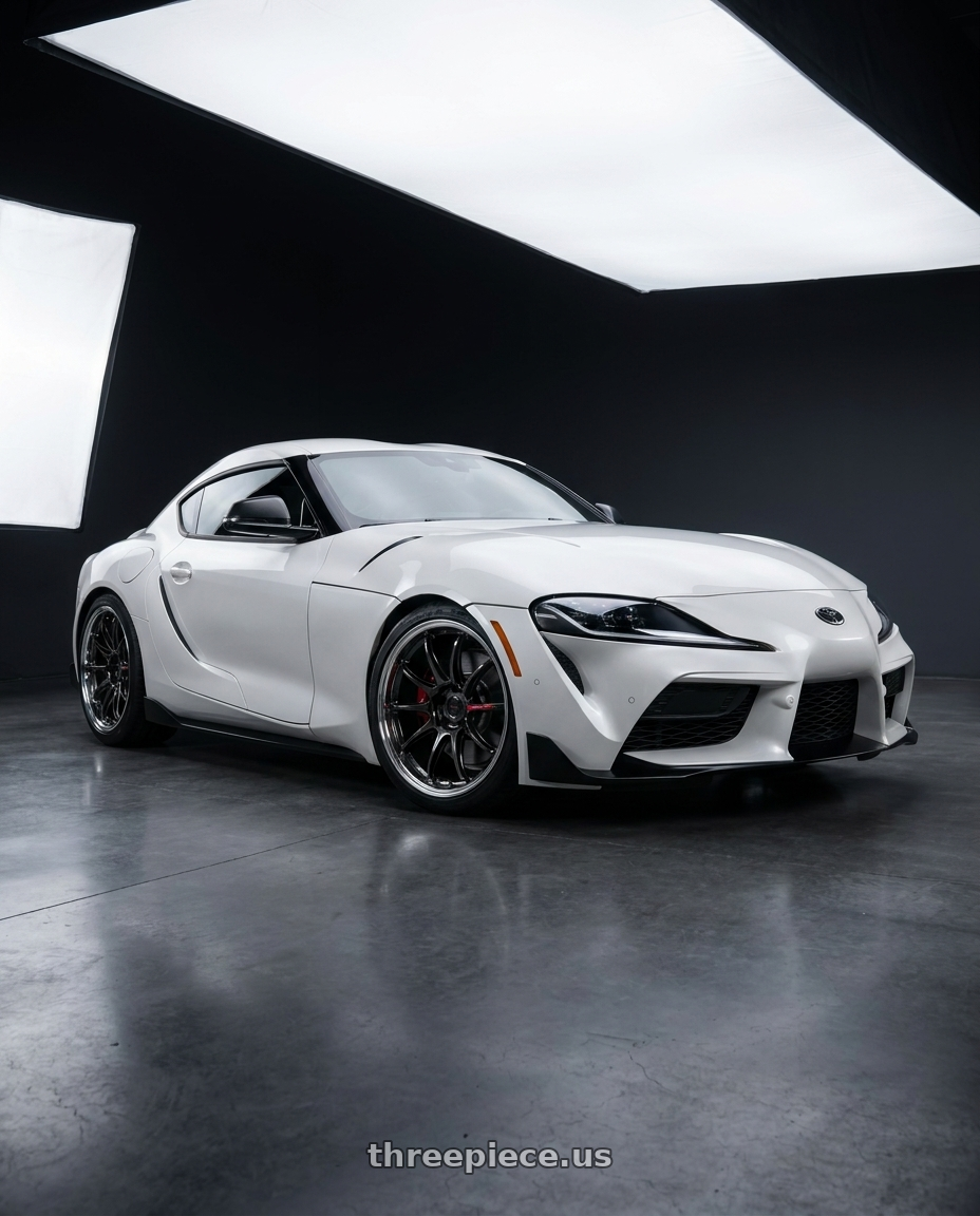 2025 Toyota GR SUPRA with Work Zr10 2P 5x112 19x10.5 +38 Glim Black wheels