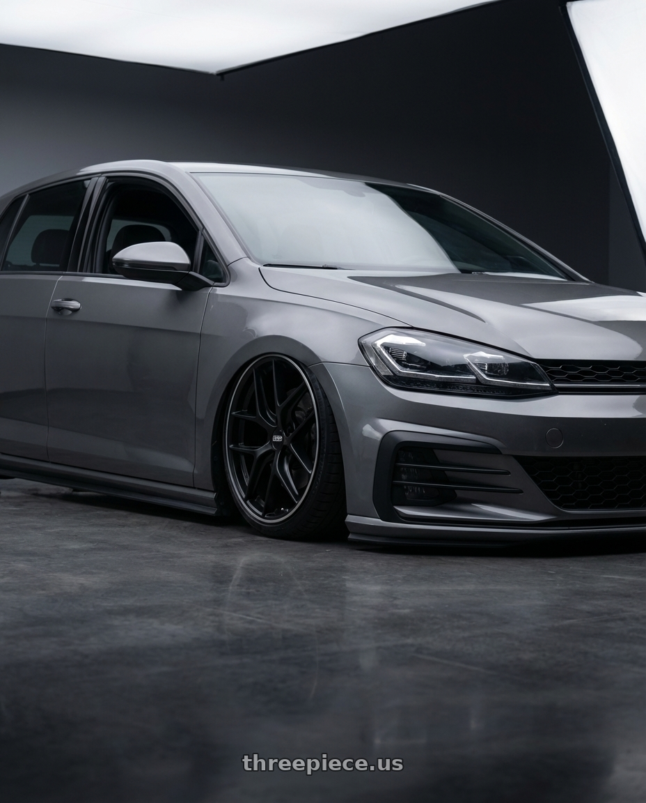 2019 Volkswagen GTI MK7 with BBS CC-R 5x112 19x8.0+27 Satin Black wheels