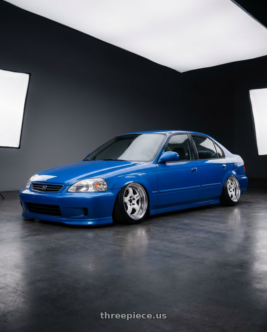 2000 honda civic sedan lx with Work Meister S1 2P 4x100 15x9+12 A Disk White wheels