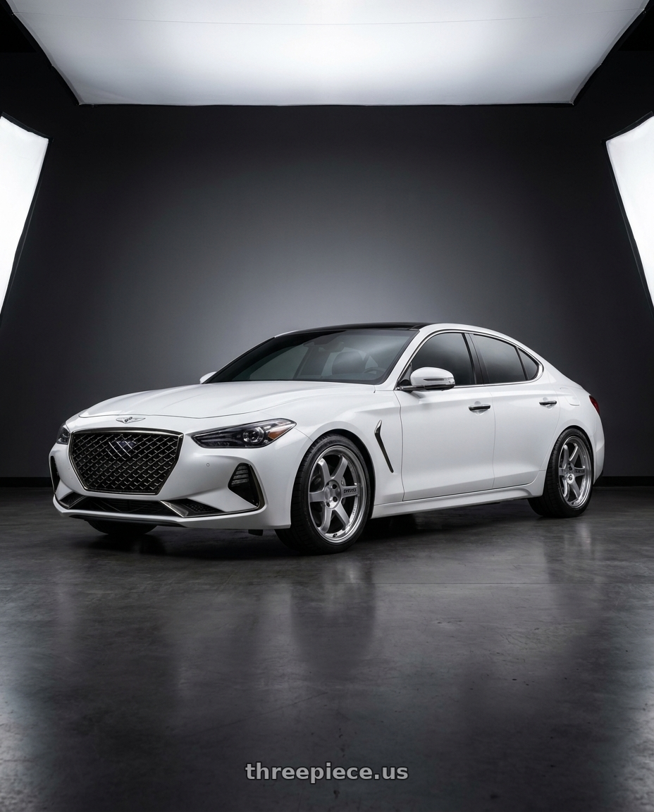 2019 Genesis G70 with Volk Racing TE37SL 5x112 19x9.5 +22 FORMULA SILVER wheels
