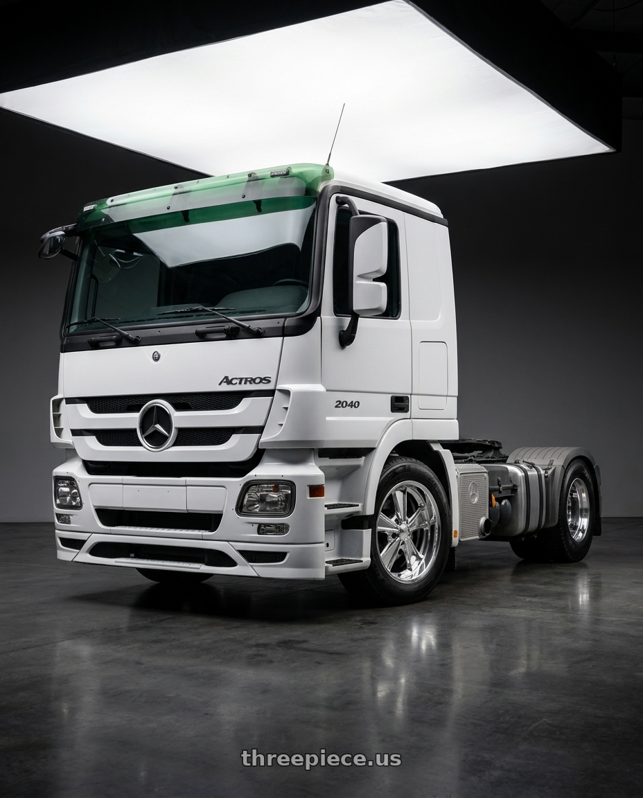benz actros 2040 with Boyd Coddington BC2P Speedster 5x114.3 18x7 +0 High Polish wheels