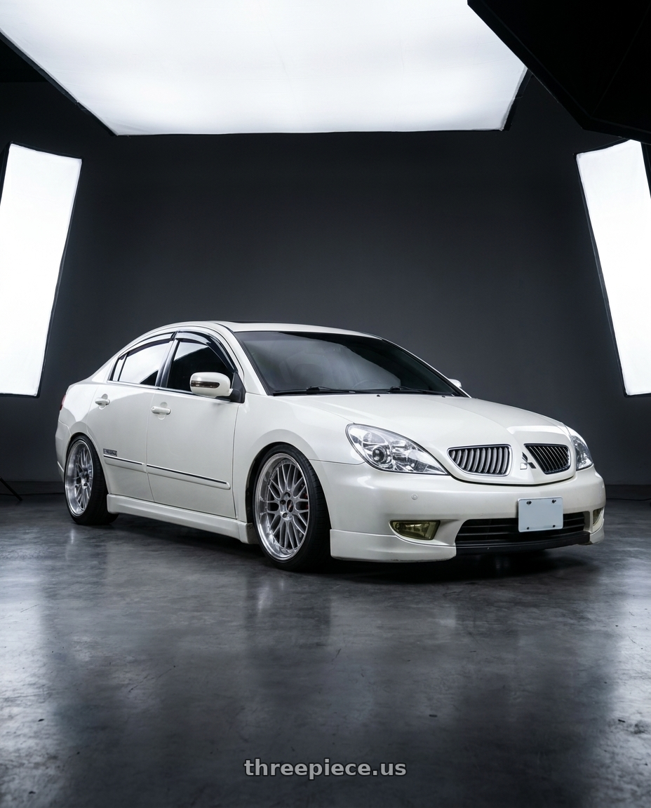 2007 Mitsubishi Galant Grunder (Taiwan version) white color  with BBS LM 5x114.3 19x8.5+43 Diamond Silver wheels