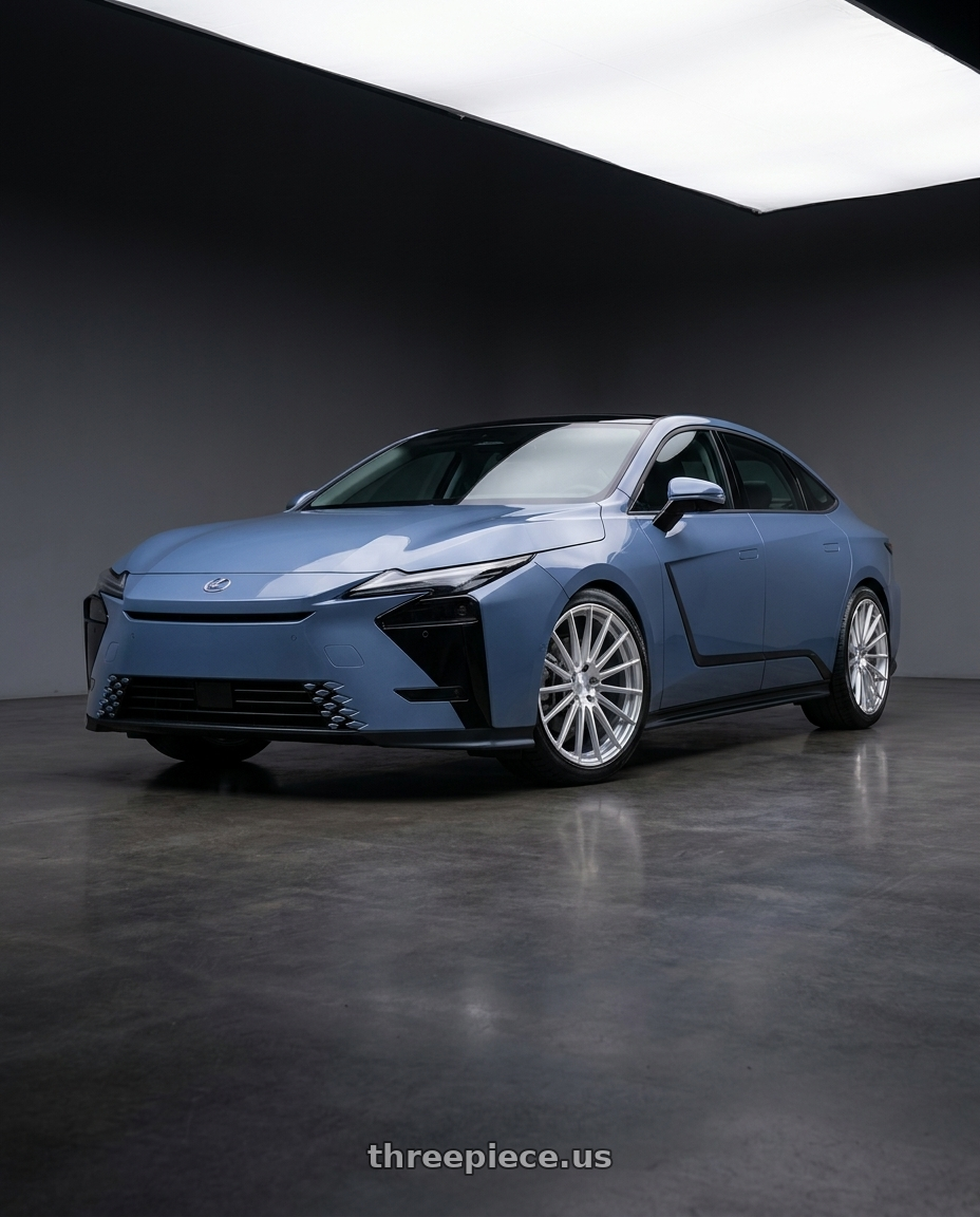 2027 LEXUS ES500e with Avant Garde Wheels M615 5X112 19x9.5 +48 Silver Machine wheels