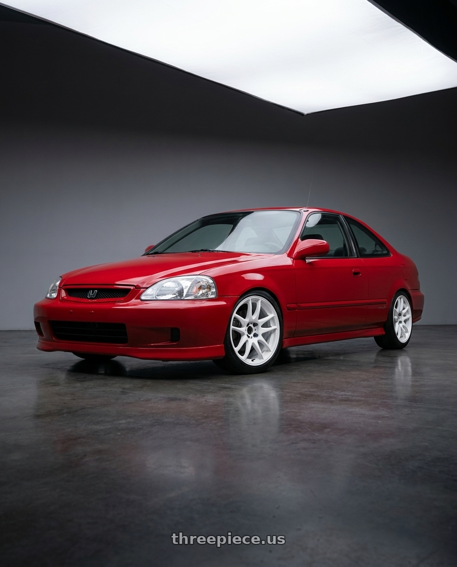 2000 Honda Civic Si Milano with Work Emotion Cr Kiwami 4x100 17x7 +38 White wheels