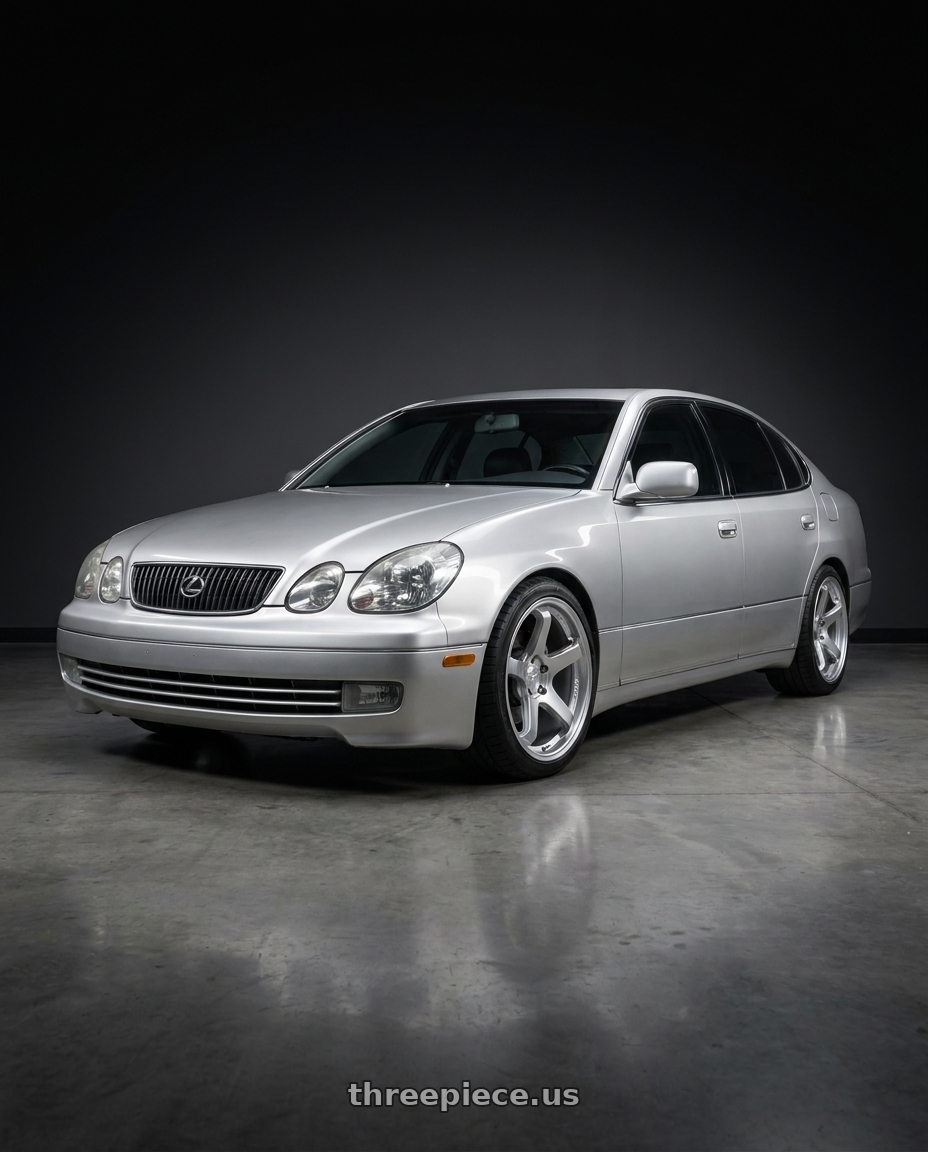 2001 lexus gs300 with KATANA RACING HR05 5x114.3 18x9.5 +38 Hyper Silver wheels