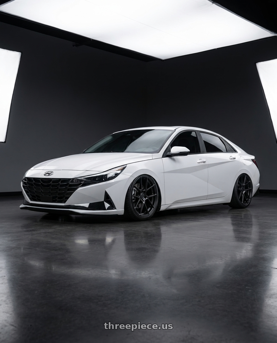 2024 Hyundai Elantra N with Avant Garde Wheels M510 5X114.3 19x9.5 +40 Matte Black wheels