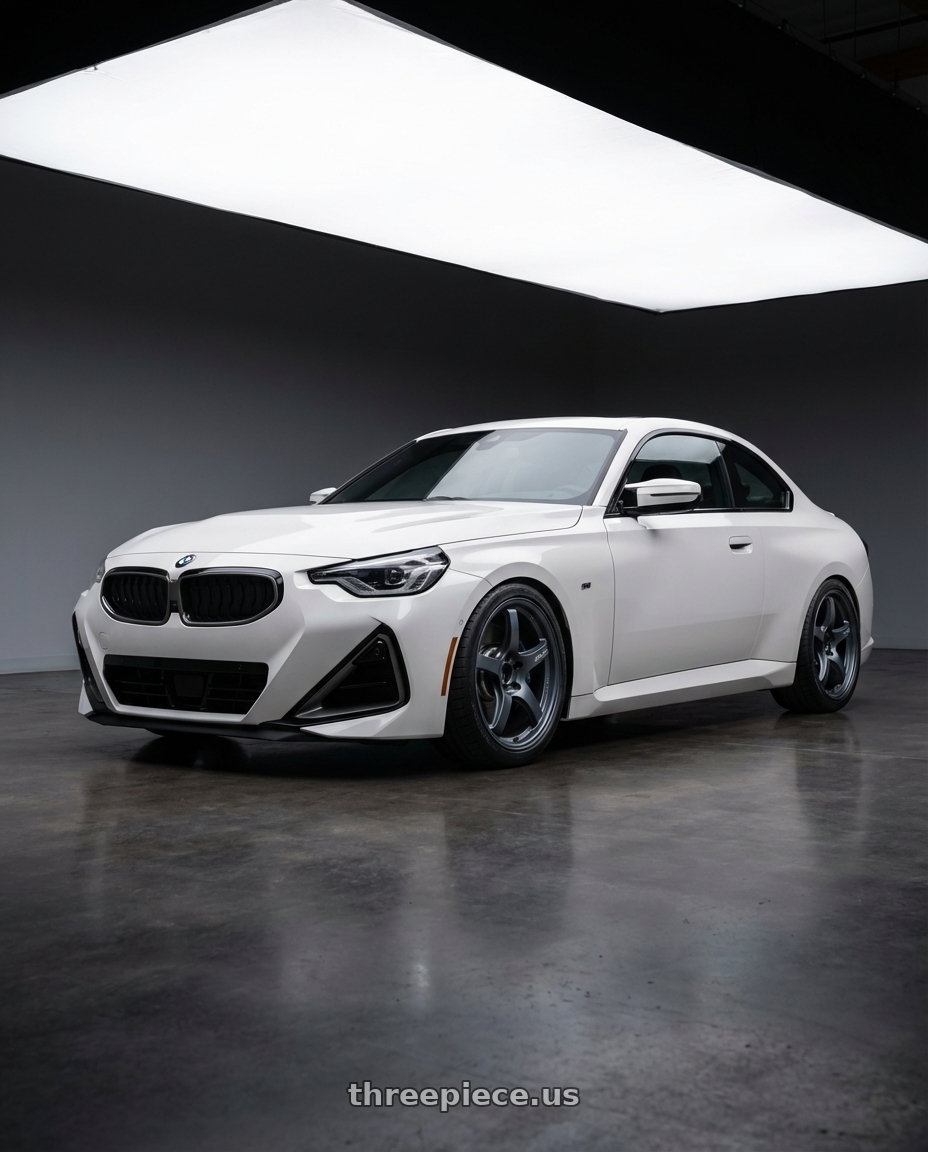 2024 BMW 2 Series G42 with Gram Lights 57CR 5x112 19x10.5+35 Gunblue II wheels