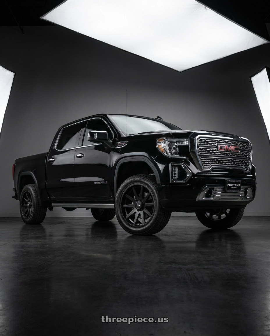 2021 GMC Sierra 1500 AT4 with Ion Type 143 6x139.7 20x9+18 Matte Black wheels