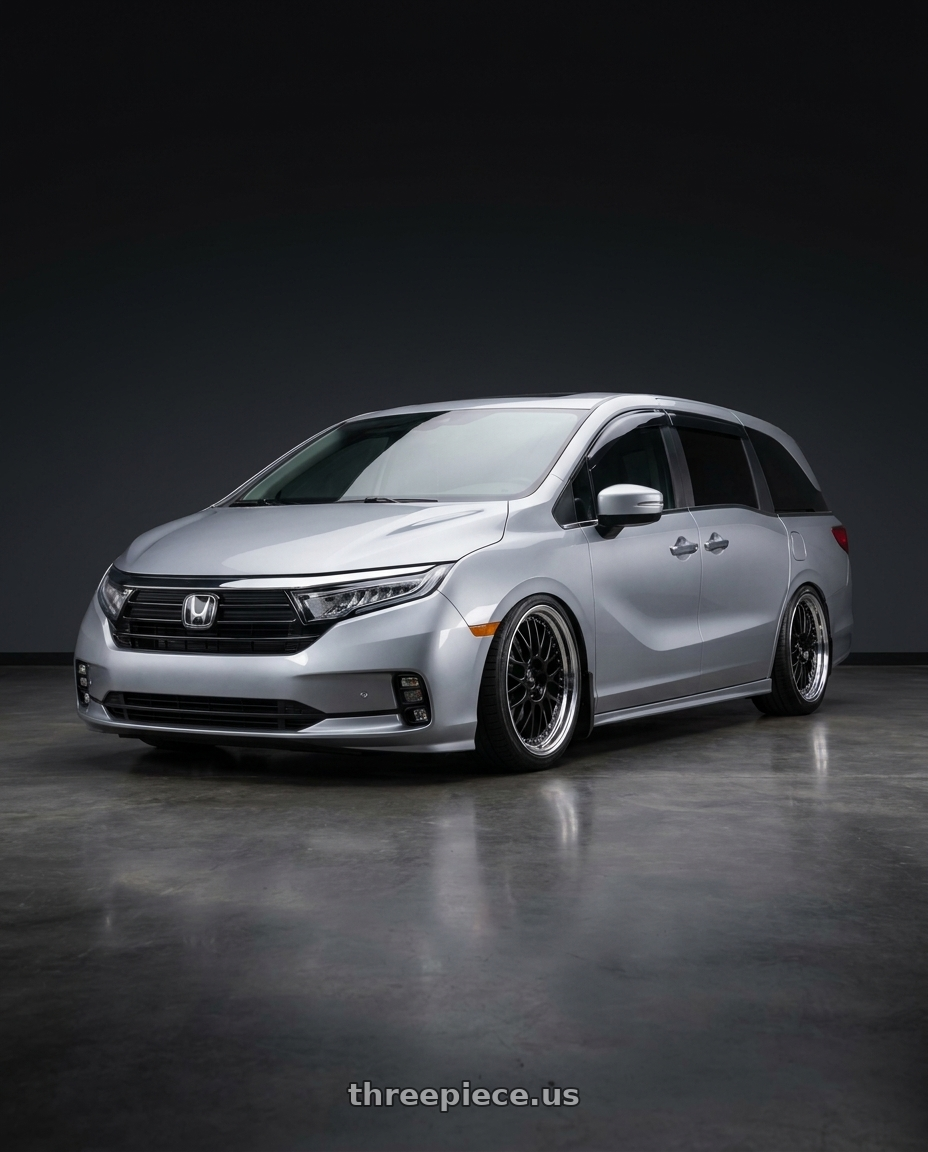 2024 Honda Odyssey with SSR Professor MS1 5x120 20x8.5+43 SL Disk Black wheels
