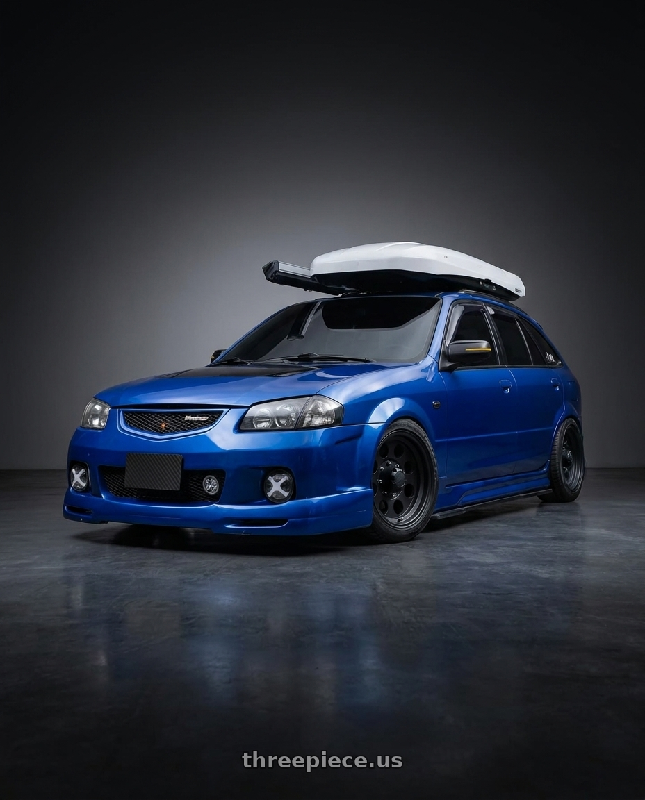 2000 Ford Tierra 323 with Pacer 164B LT Mod Black 6x139.7 15x8 -19 Matte Black wheels