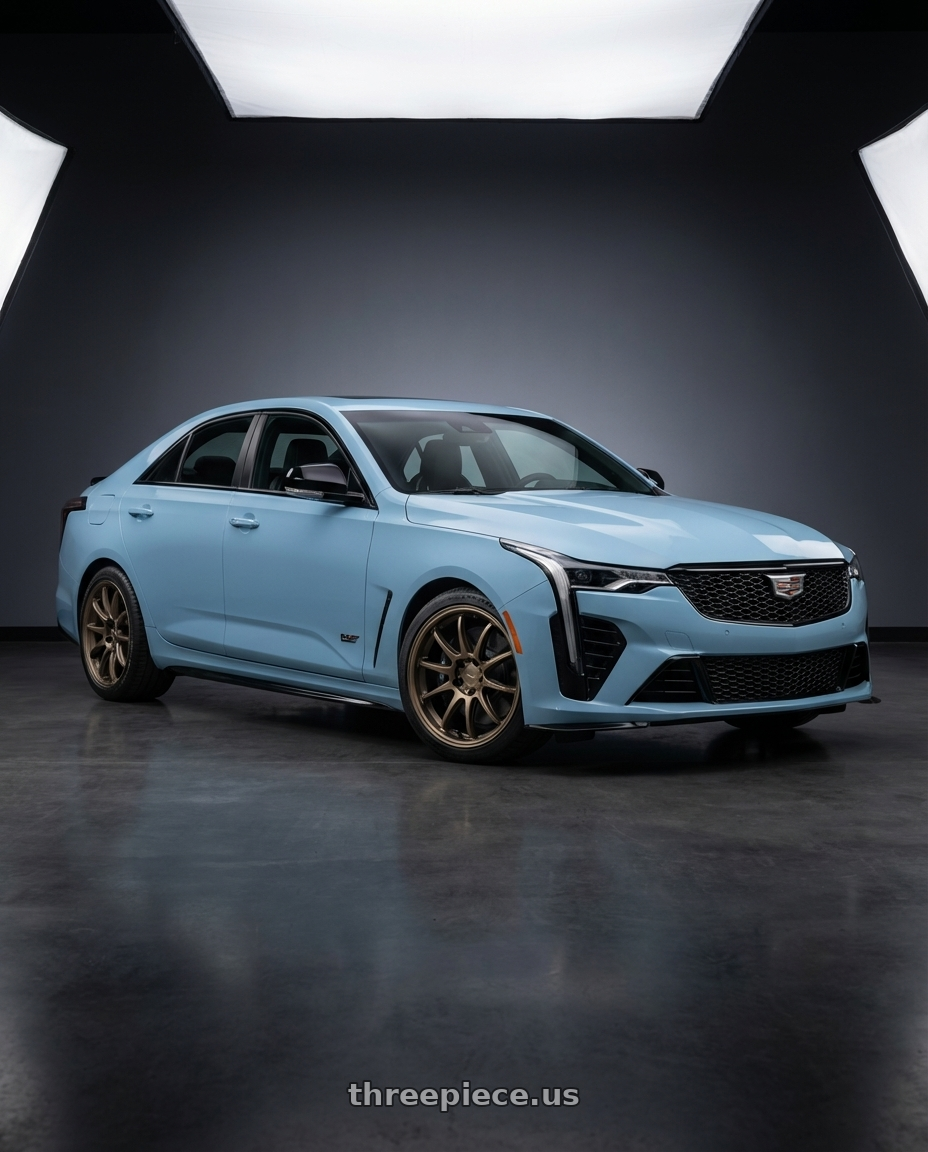 2026 Cadillac ct4v blackwing  with Work Emotion D9r 5x100 18x9.5 +30 Matte Bronze wheels