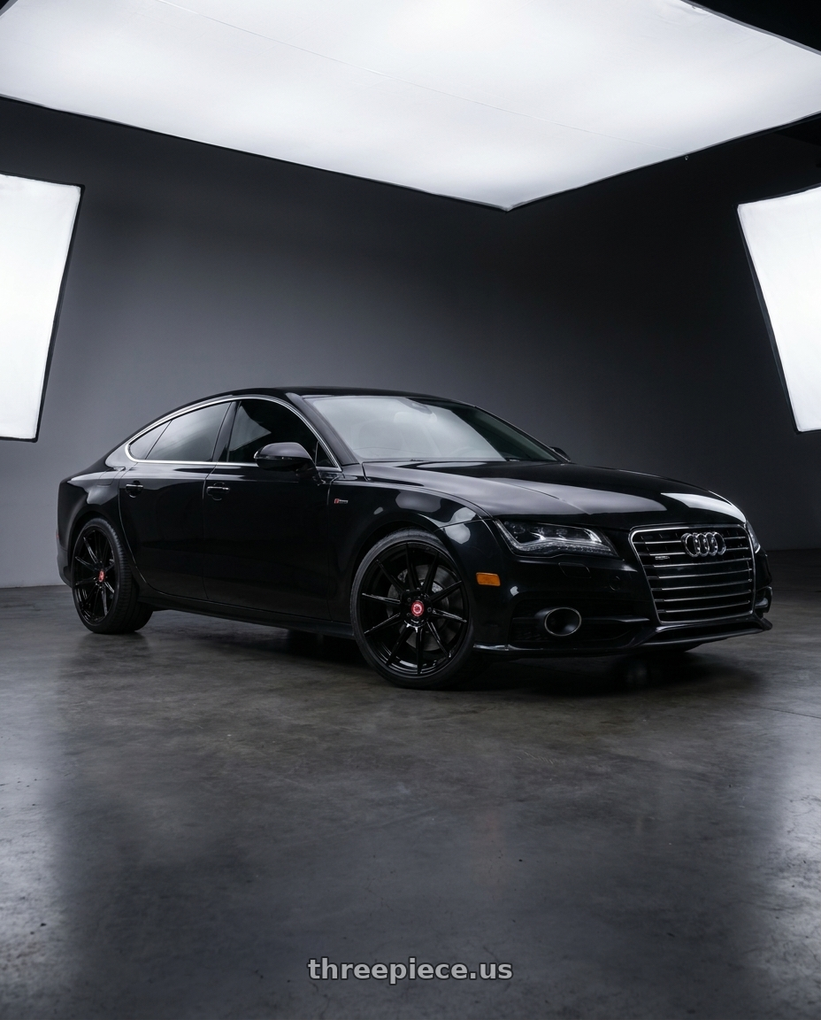 2012 audi a7 with Avant Garde F07R 5x120 20x9 +34 Gloss Black wheels