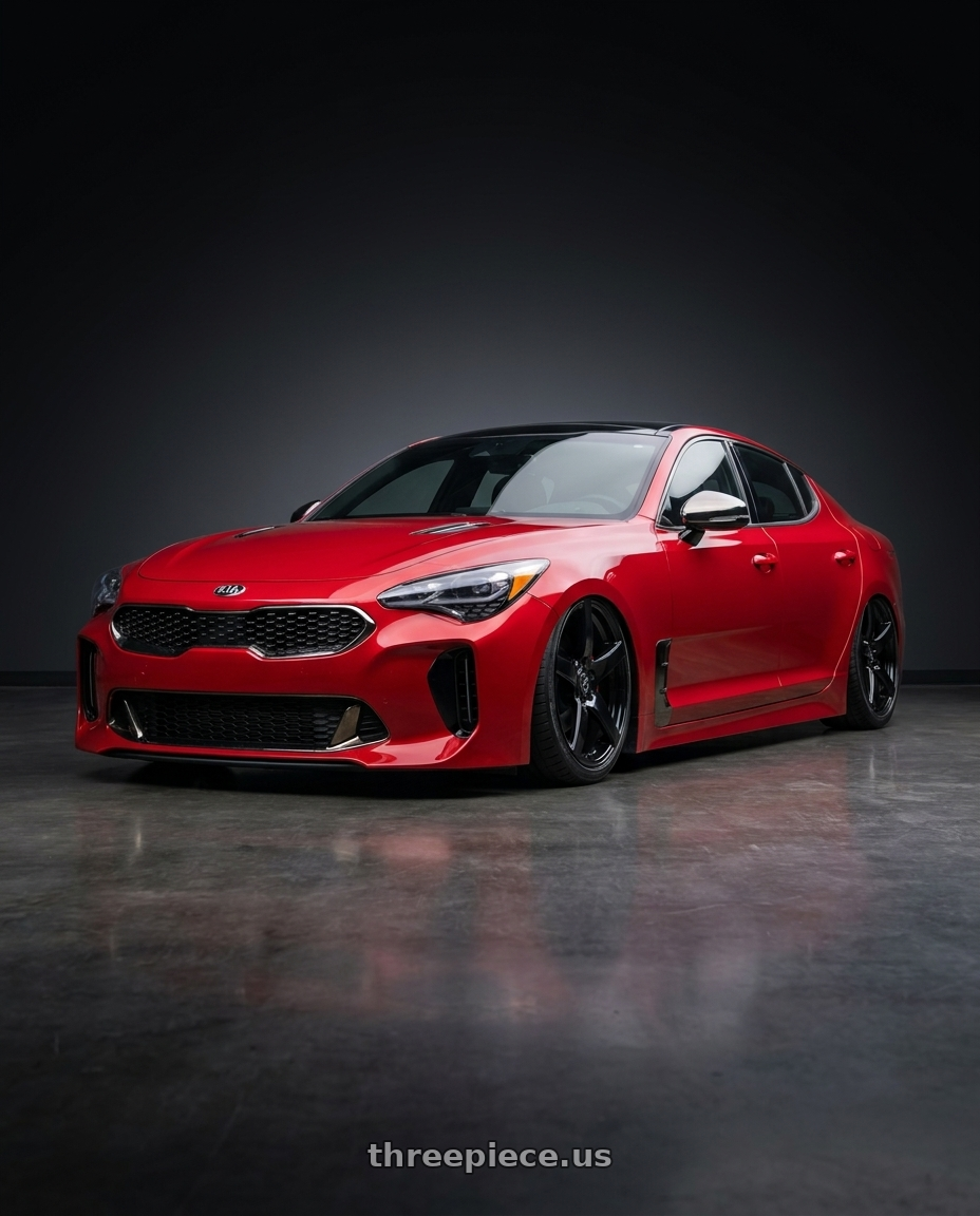 2022 Kia Stinger GT with Forgestar CF5 5x114.3 19x9.5 +29 Gloss Black wheels