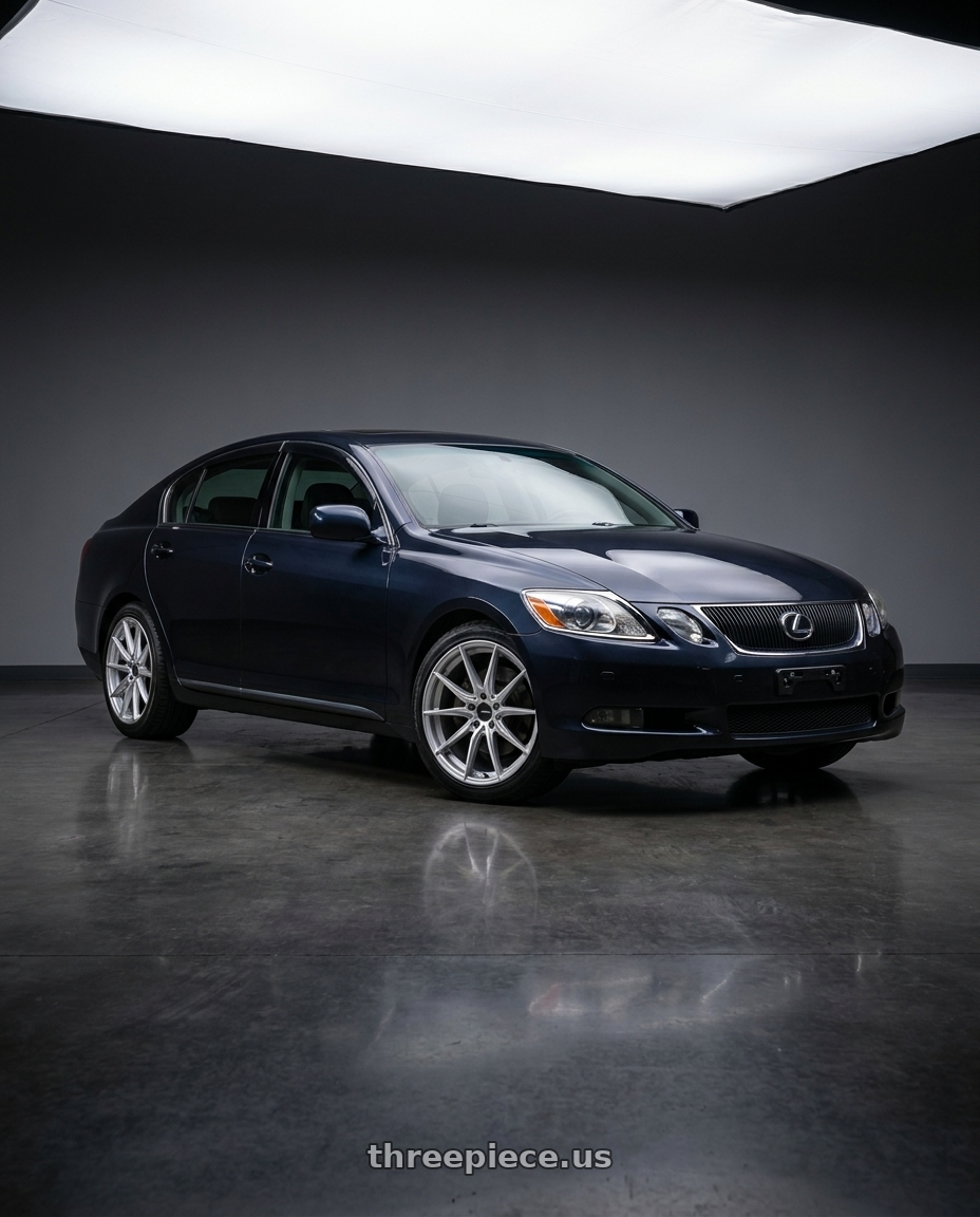 2005 lexus gs with Advanti Racing 80S Hybris 5x114.3 18x8 +45 Silver with Machined Face wheels