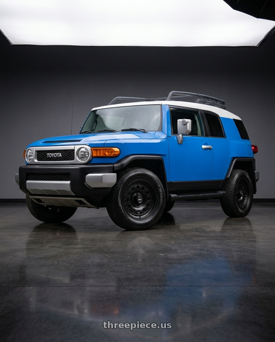 2007 Toyota FJ Cruiser with American Racing AR62 OUTLAW II 6X139.7 17X8 +18 SATIN BLACK wheels