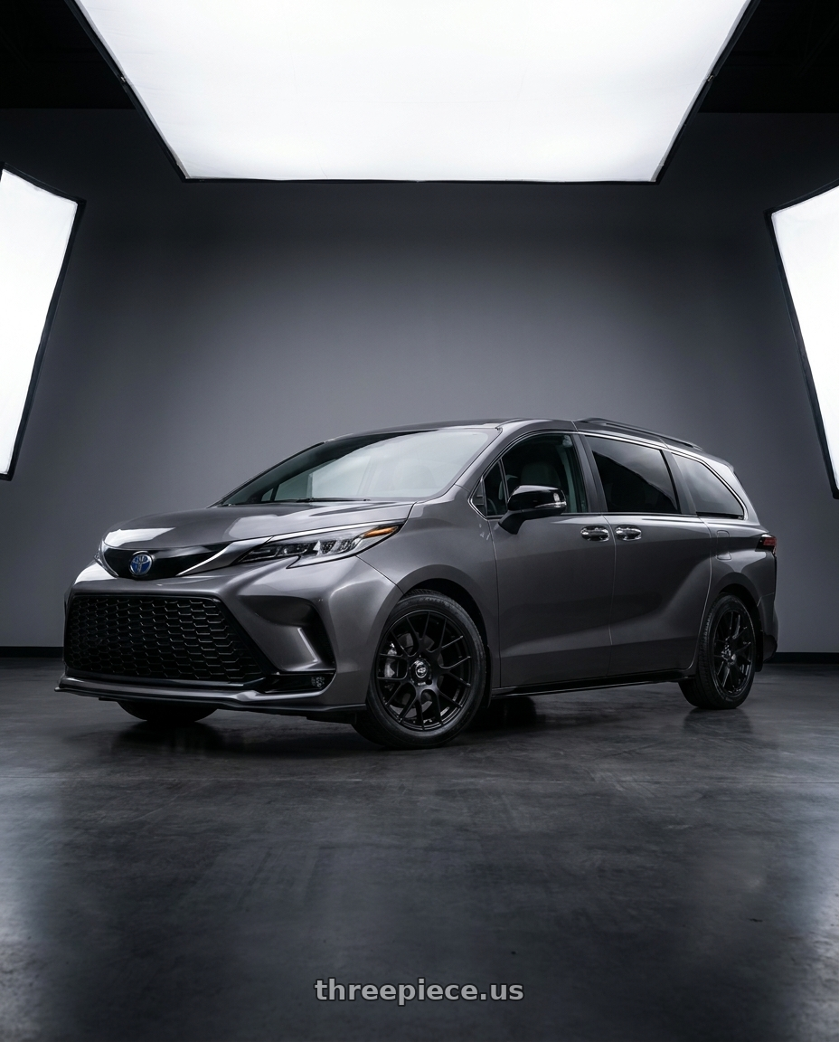 2026 toyota sienna xse with Enkei Raijin 5x120 18x8.5+38 Matte Black wheels