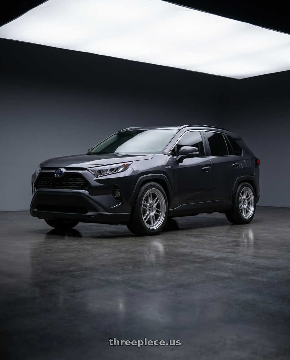 2019 Toyota RAV4  with Enkei RPF1 5x114.3 18x8+35 Silver wheels