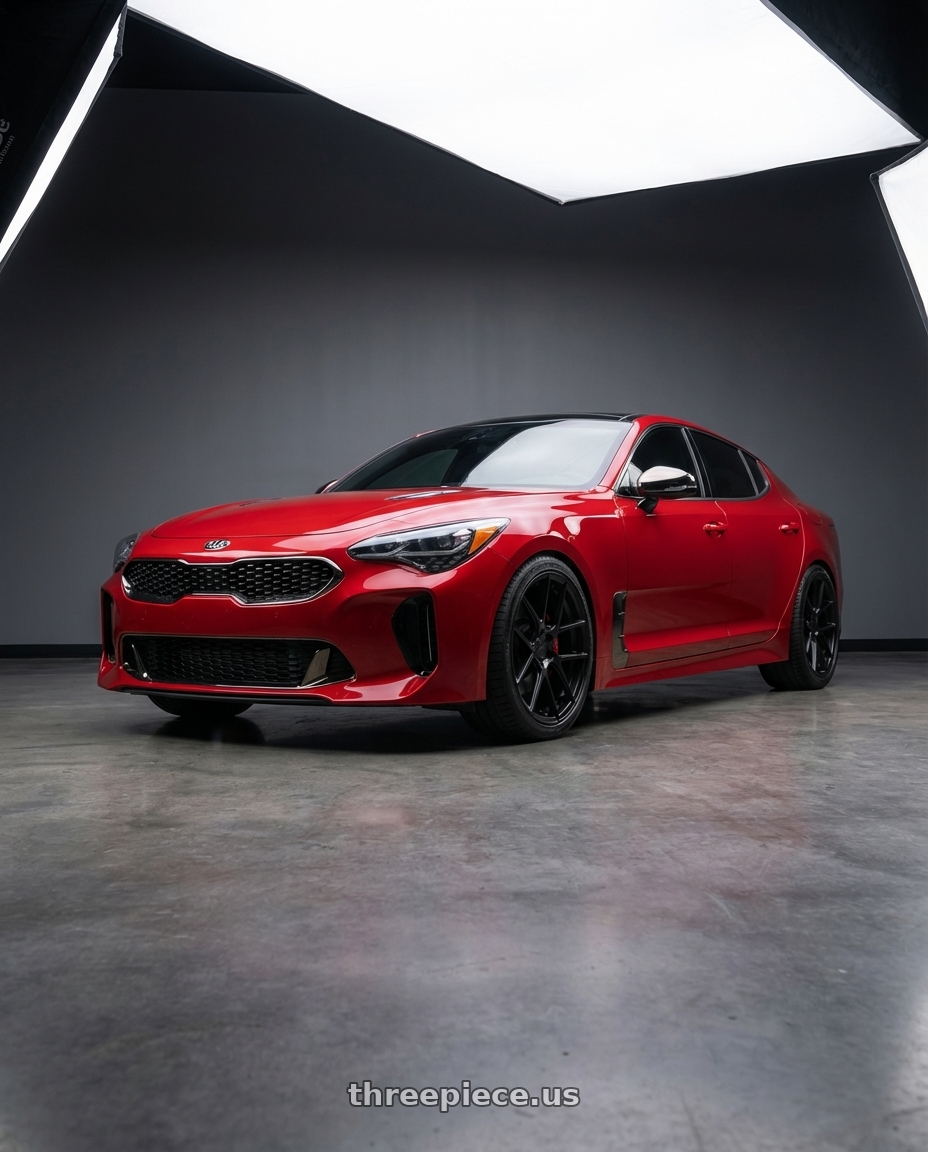 2022 Kia Stinger GT with Avant Garde Wheels M510 5X114.3 19x9.5 +40 Matte Black wheels