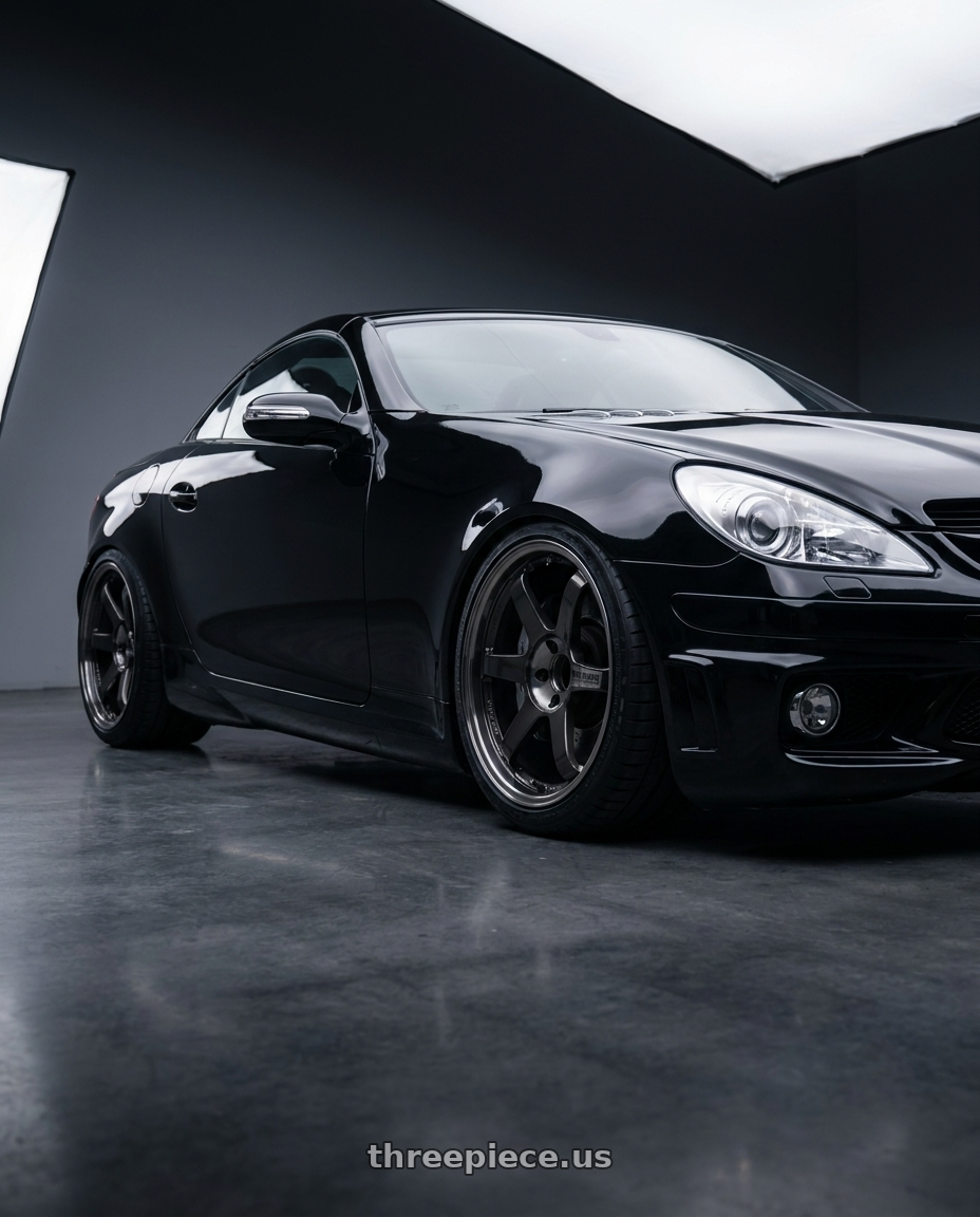 2008 Mercedes SLK 55 with Volk Racing TE37SL 5x114.3 19x10.5+12 Pressed Double Black wheels