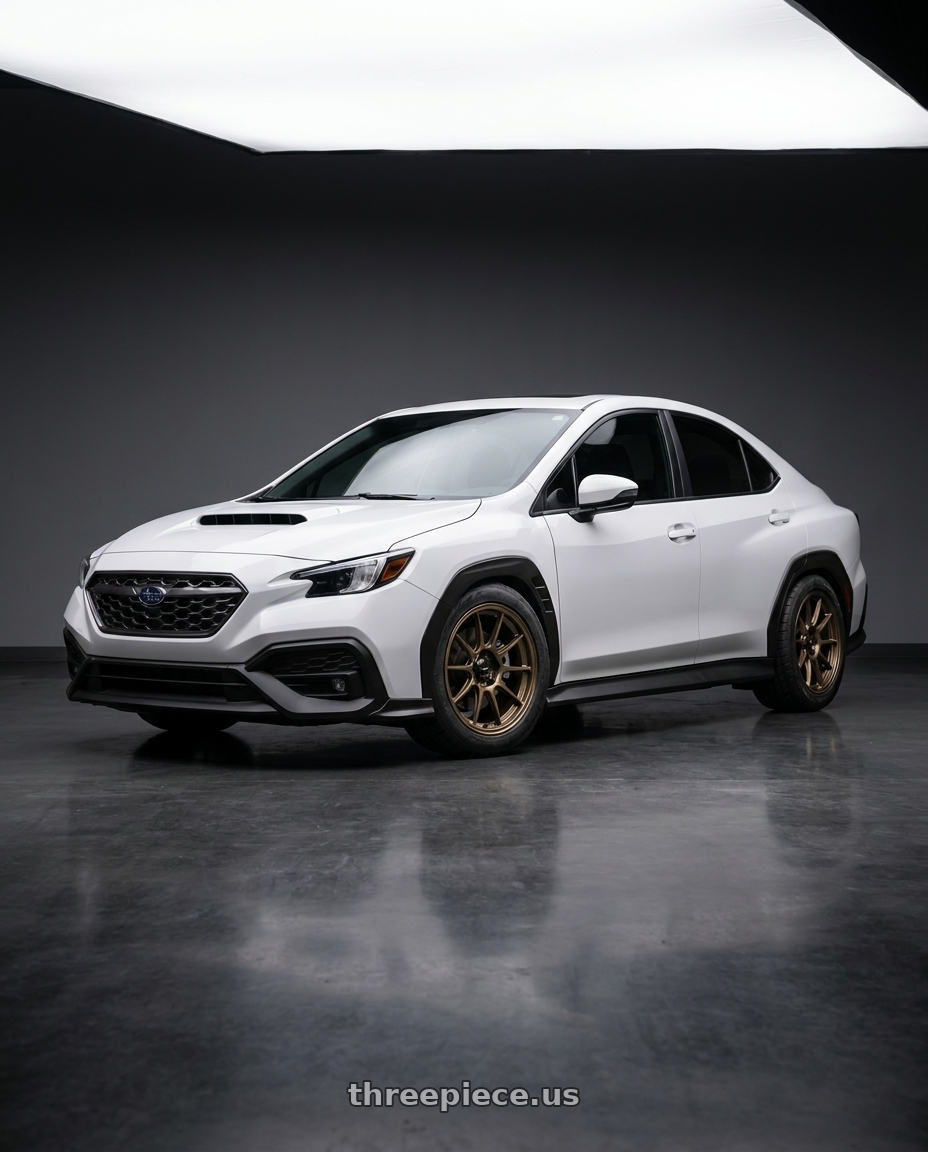 2023 subaru wrx with Konig Dekagram 5x114.3 18x8.5+45 Gloss Bronze wheels