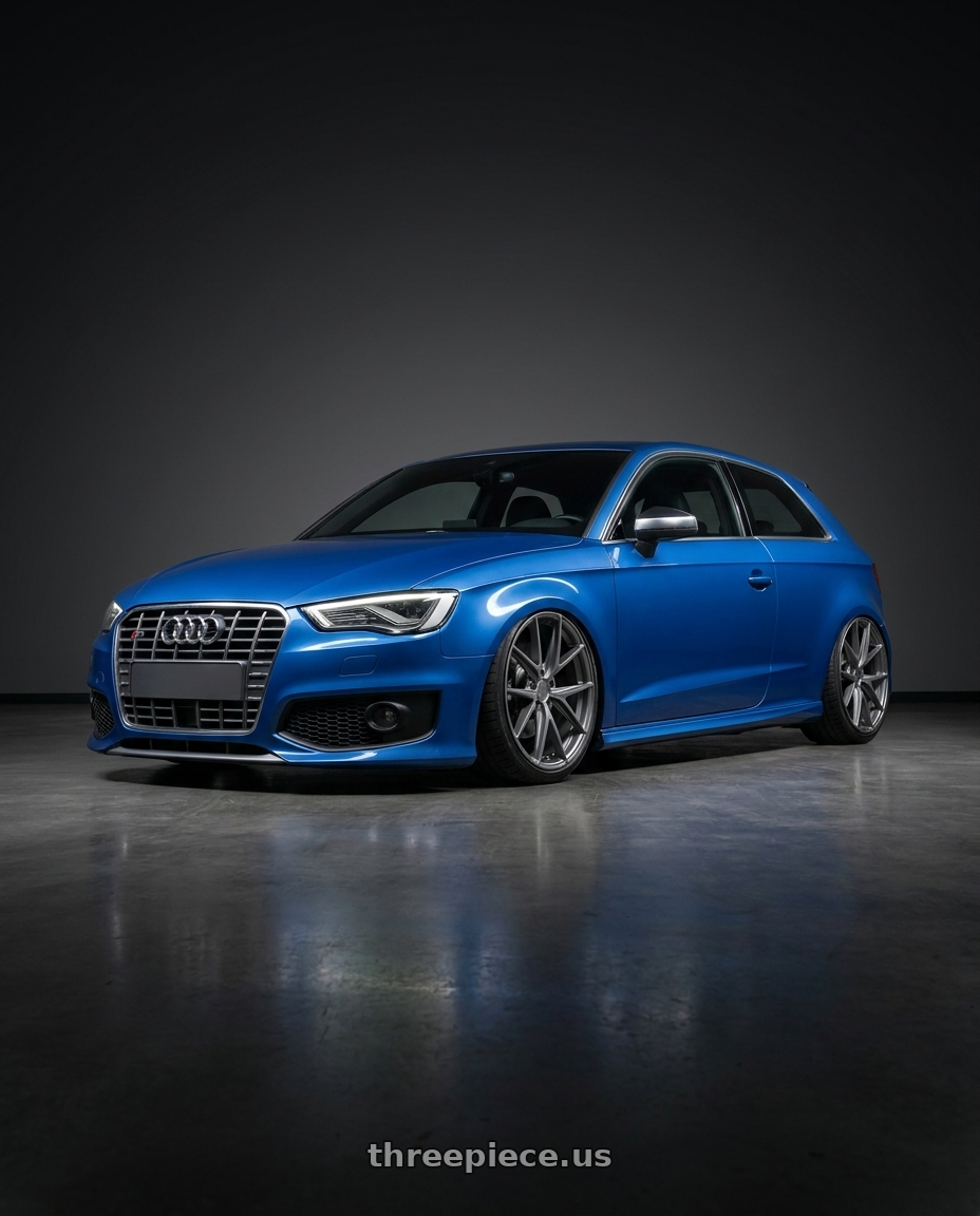 2019 Audi S3 8V with Niche 1PC M116 MISANO 5X112 19X9.5 +38 MATTE GUN METAL wheels